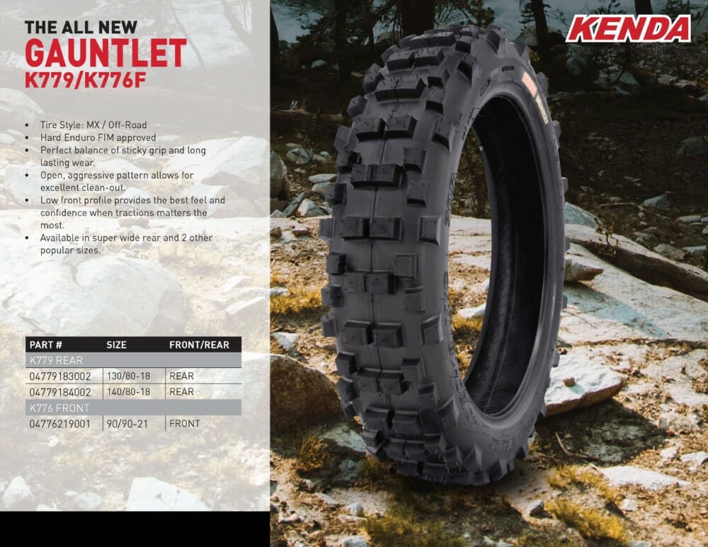 Kenda K779 Gauntlet Spec Sheet