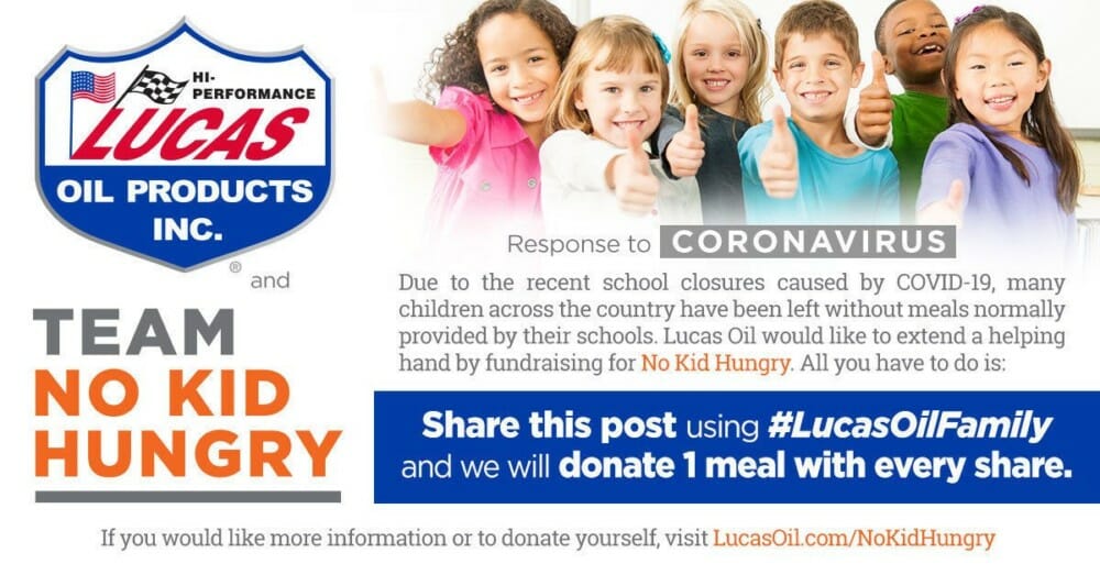 Join Pro MX in Helping Lucas Oil Donate 100,000 Meals to No Kid Hungry During the Pro Motocross Unadilla National Watch Party