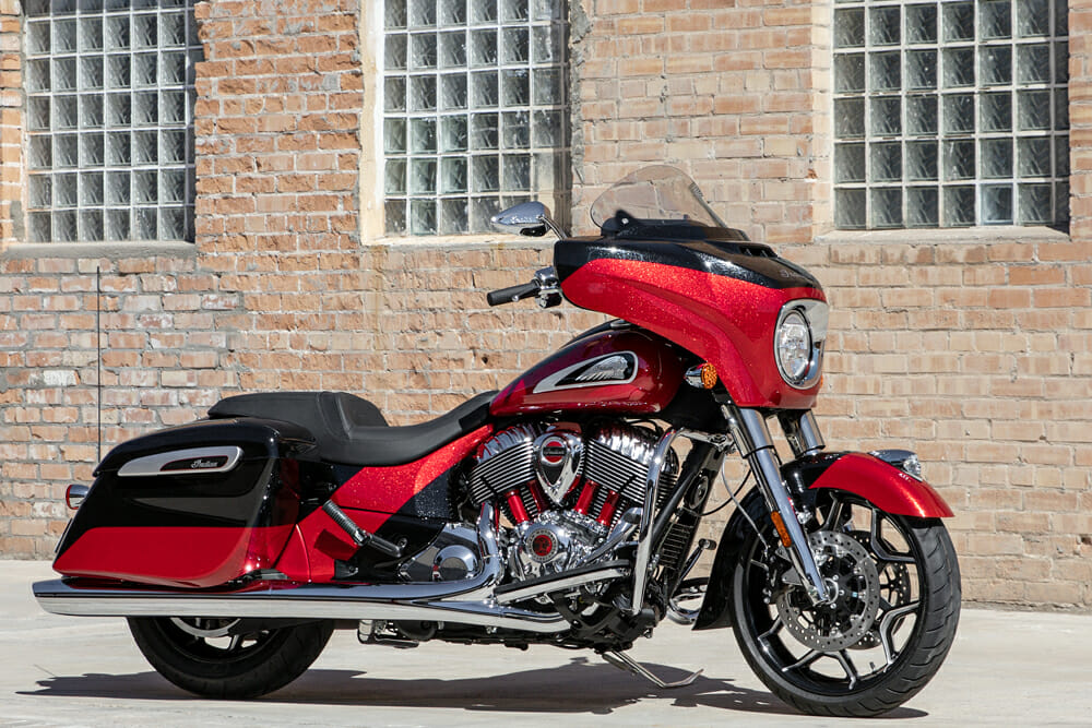 The 2020 Chieftain Elite takes Indian’s high-luxury touring concept to a slightly lighter package.