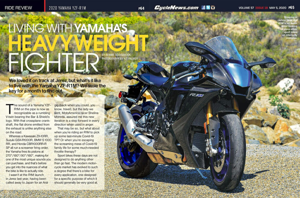 2020 Yamaha YZF-R1M Review | We loved it on track at Jerez, but what’s it like to live with the Yamaha YZF-R1M? We stole the key for a month to find out.