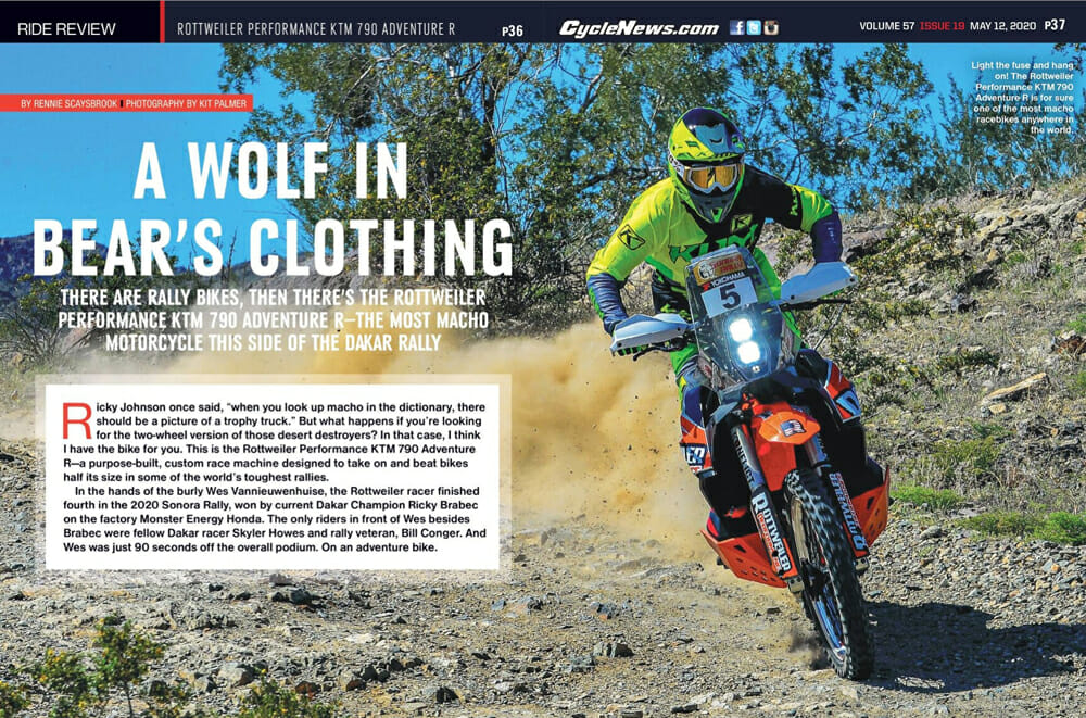 Cycle News Review Rottweiler Performance KTM 790 Adventure R