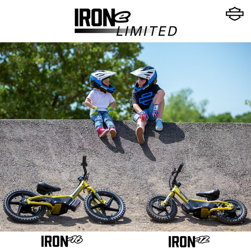 Harley-Davidson IRONe12 and IRONe16 Kids Electric Balance Bikes