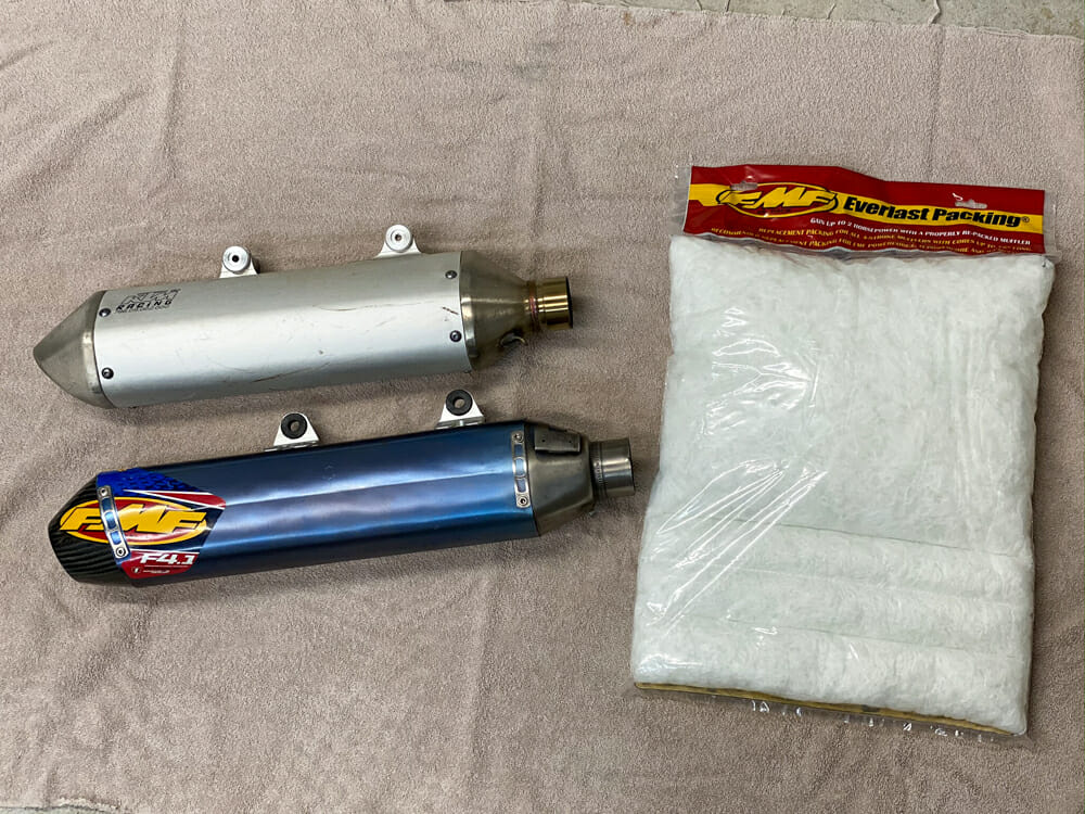 How To Rebuild a Motorcycle Muffler Mufflers with packing B
