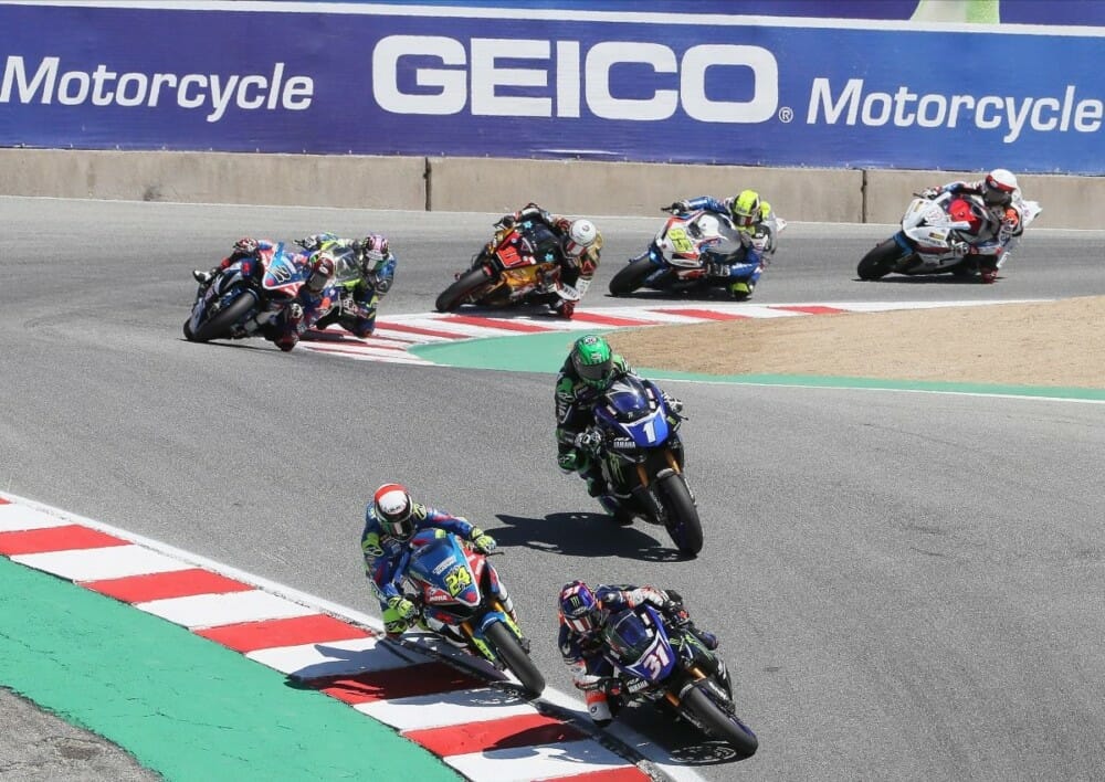 MotoAmerica has rescheduled the GEICO Motorcycle Superbike Speedfest at Monterey to October 23-25 due to still-unresolved rules regarding spectator events in California with COVID-19. Photo by Brian J. Nelson.