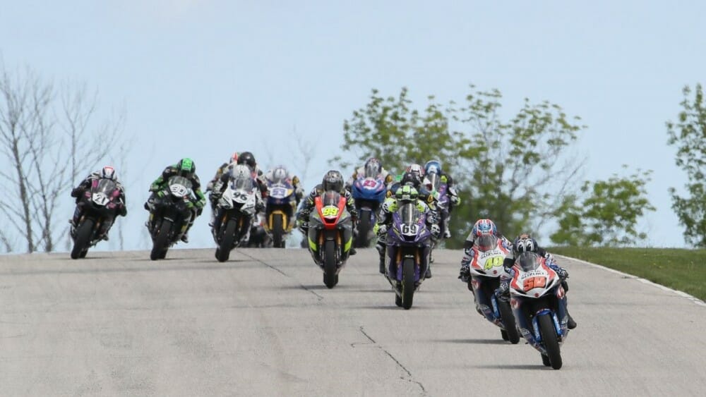 Both Supersport races from the 2020 MotoAmerica season opener at Road America, May 30-31, will be telecast live by MAVTV. Photo by Brian J. Nelson.
