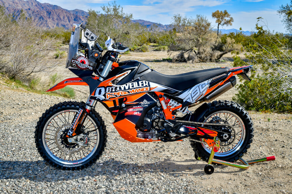 Beneath the wild exterior of the Rottweiler Performance KTM 790 Adventure R is a KTM 790 Adventure that’s had lots of careful mods to turn from a casual ADV bike into a full-blown racer.