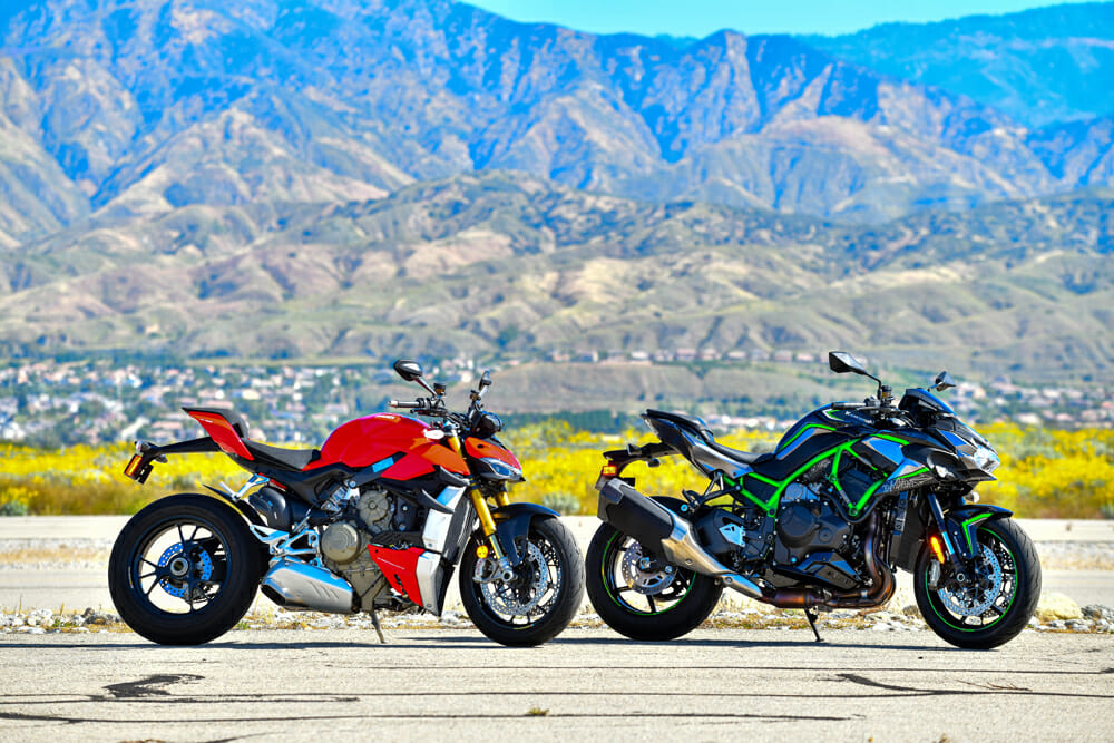2020 Ducati Streetfighter V4 S and Kawasaki Z H2 Comparison