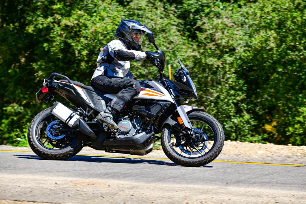 2020 KTM 390 Adventure on pavement