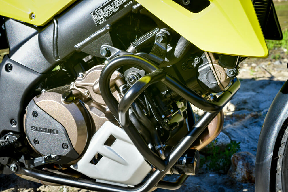 The engine of the 2020 Suzuki V-Strom 1050XT received a number of changes for 2020.
