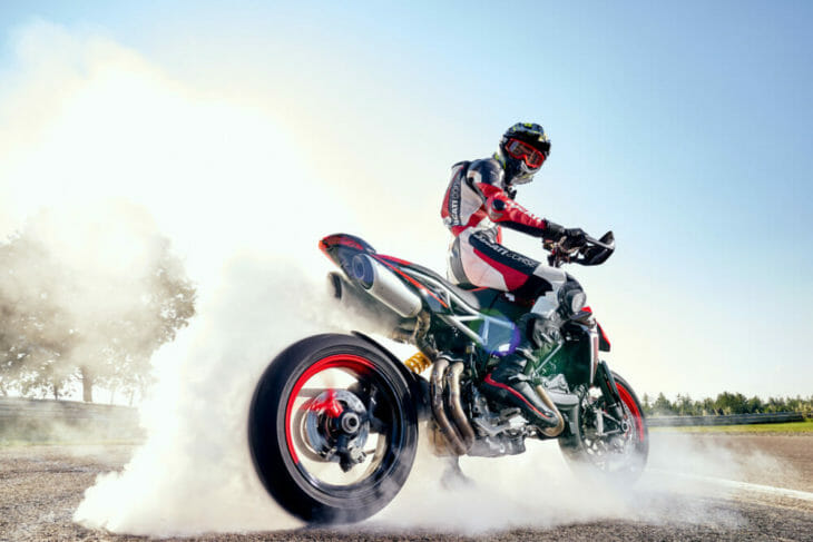 2020 Ducati Hypermotard 950 RVE burnout
