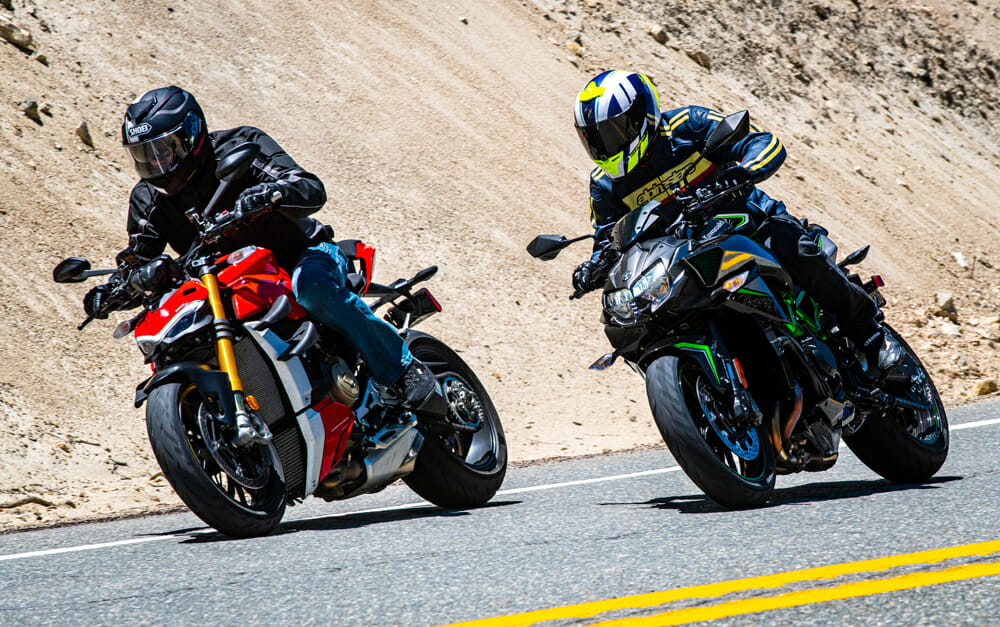 2020 Ducati Streetfighter V4 S costs $24K and the2020 Kawasaki Z H2 costs $17K.