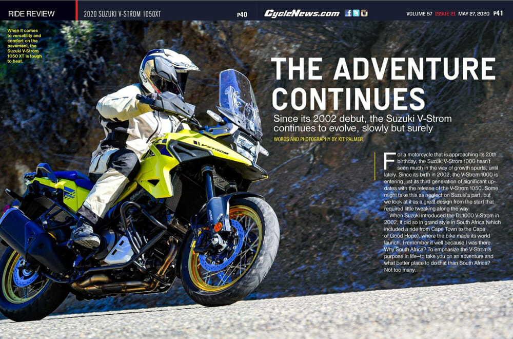 2020 Suzuki V-Strom 1050XT Cycle News Review