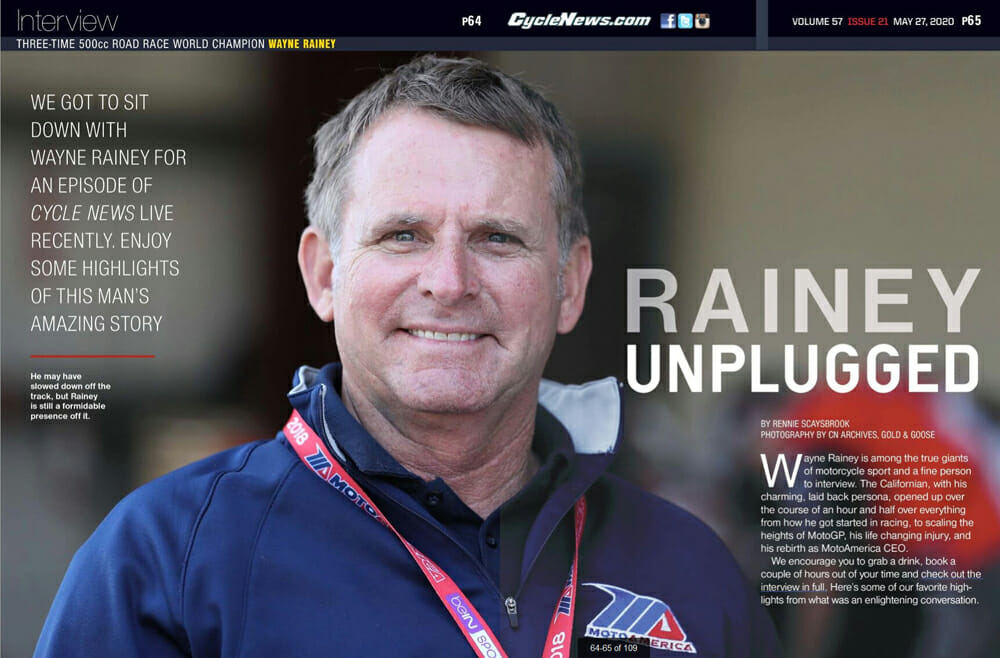 Interview with Wayne Rainey on Cycle News LIVE