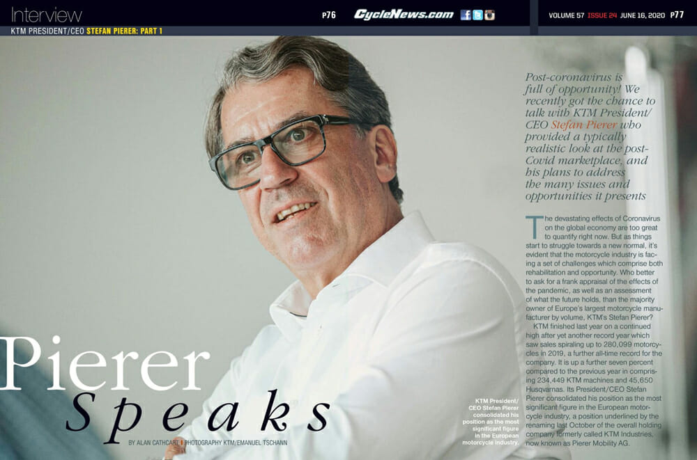 KTM President/CEO Stefan Pierer Interview: Part 1