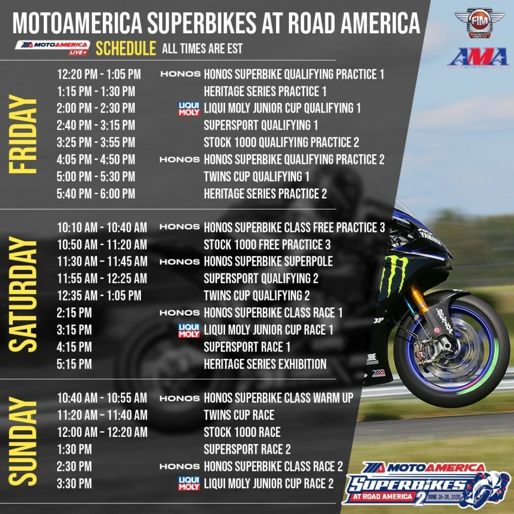 MotoAmerica How To Watch Round 2 From Road America Cycle News
