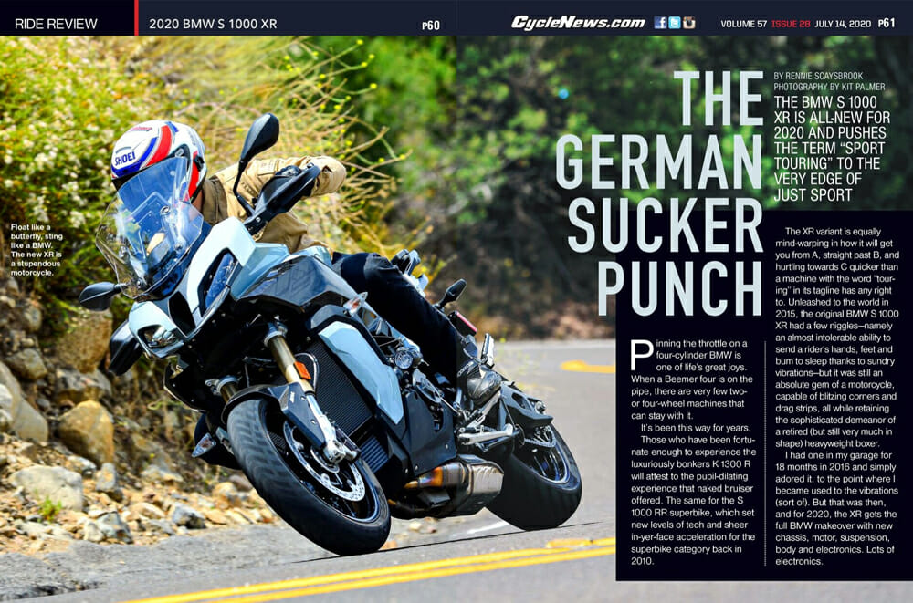 Cycle News 2020 BMW S 1000 XR Review