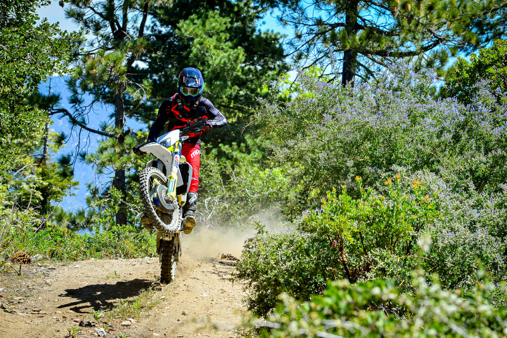 Wheelie on the 2020 Husqvarna FE 501S Project bike.
