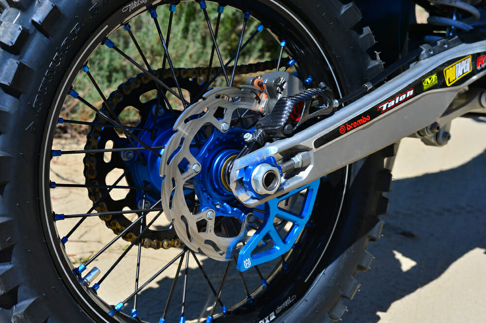 The 2020 Husqvarna FE 501S Project dual sport has a serious rear-wheel build.