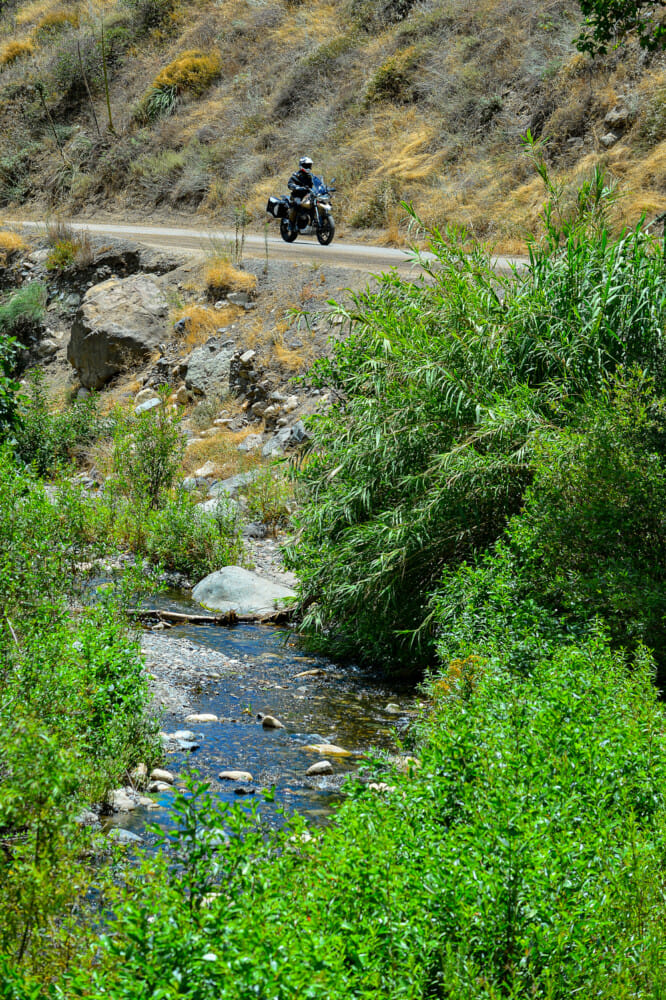 Touring on the 2020 Moto Guzzi V85 TT Travel bike.