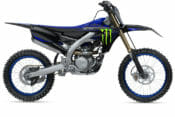 The 2021 Yamaha YZ250F in the new Monster Energy Yamaha Racing Edition graphics.