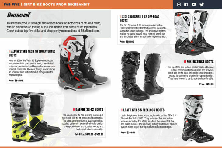 BikeBandit MX Boots Cycle News article screen shot