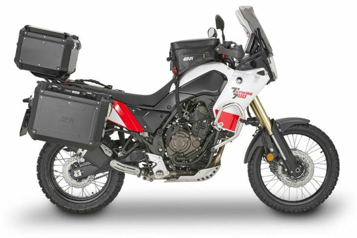 Givi has released an extensive collection of accessories for the 2021 Yamaha T7 Tenere 700.