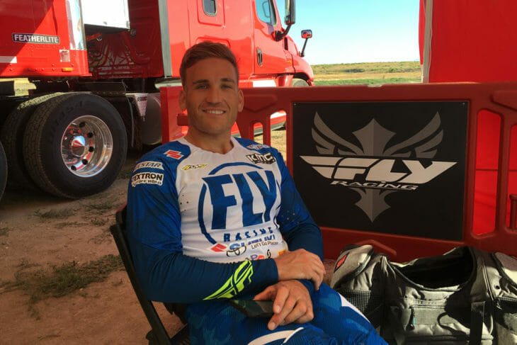 Weston Peick 2019 Fly Summer Camp sitting in chair