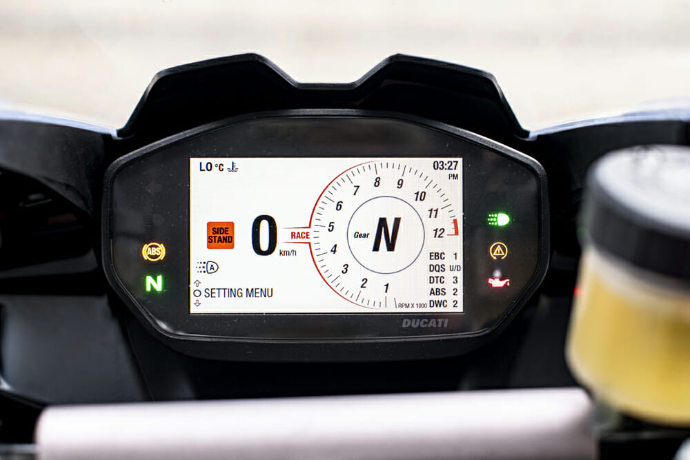 2020 Ducati Panigale V2 Dash