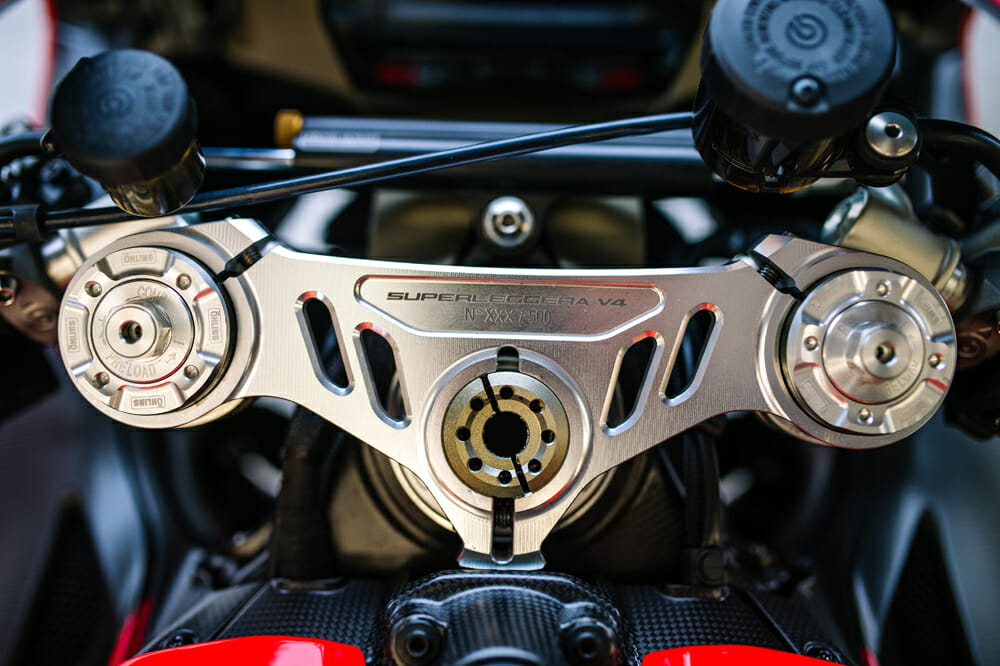 A preproduction 2020 Ducati Superleggera V4.