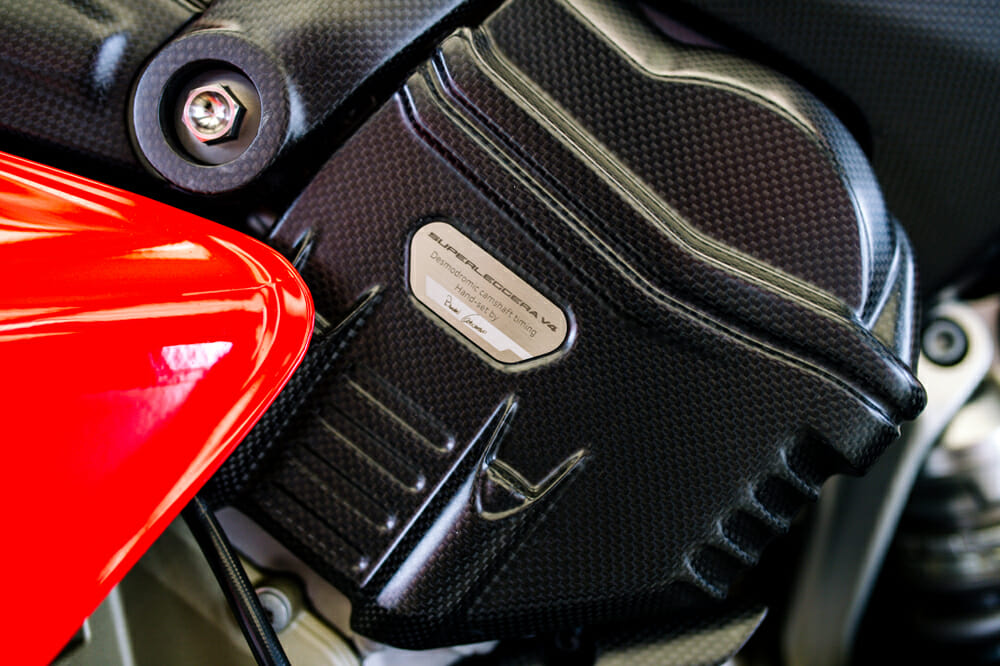 2020 Ducati Superleggera V4 signed by the technician that did the valve timing.