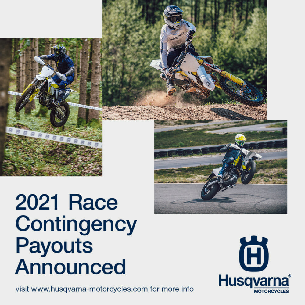Husqvarna Motorcycles 2021 Contingency Program Announced