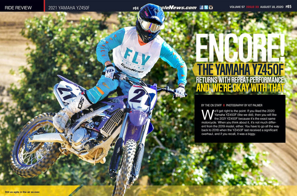 Cycle News 2021 Yamaha YZ450F Review