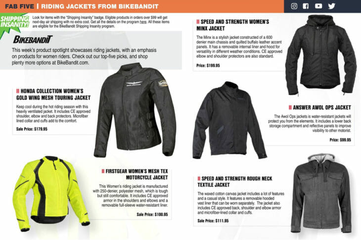 Five Women’s Riding Jackets From BikeBandit