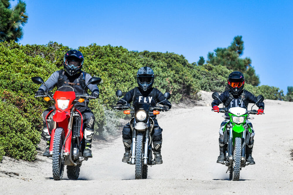 2020 Kawasaki KLX250 vs. Honda CRF250L vs. Comparison - Cycle News