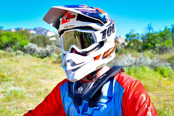 Rider wearing the Atlas Air Neck Brace