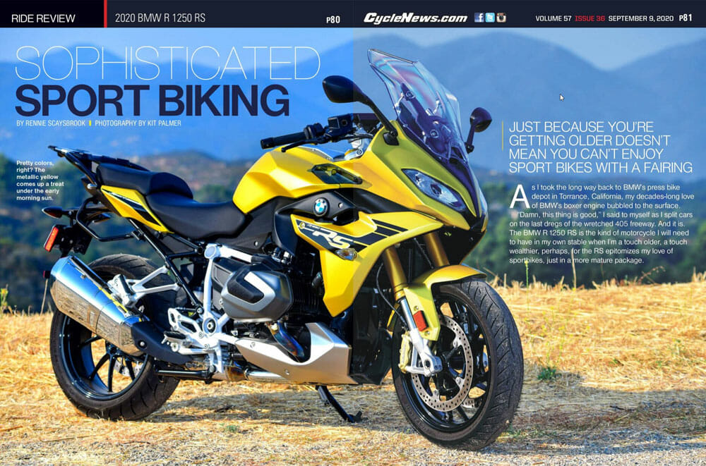 Cycle News 2020 BMW R 1250 RS Review