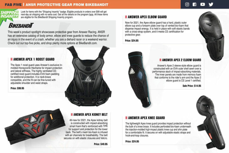 ANSR Protective Gear Items From BikeBandit