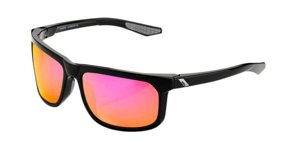 100% Hakan Black Sunglasses with Smoke Lens