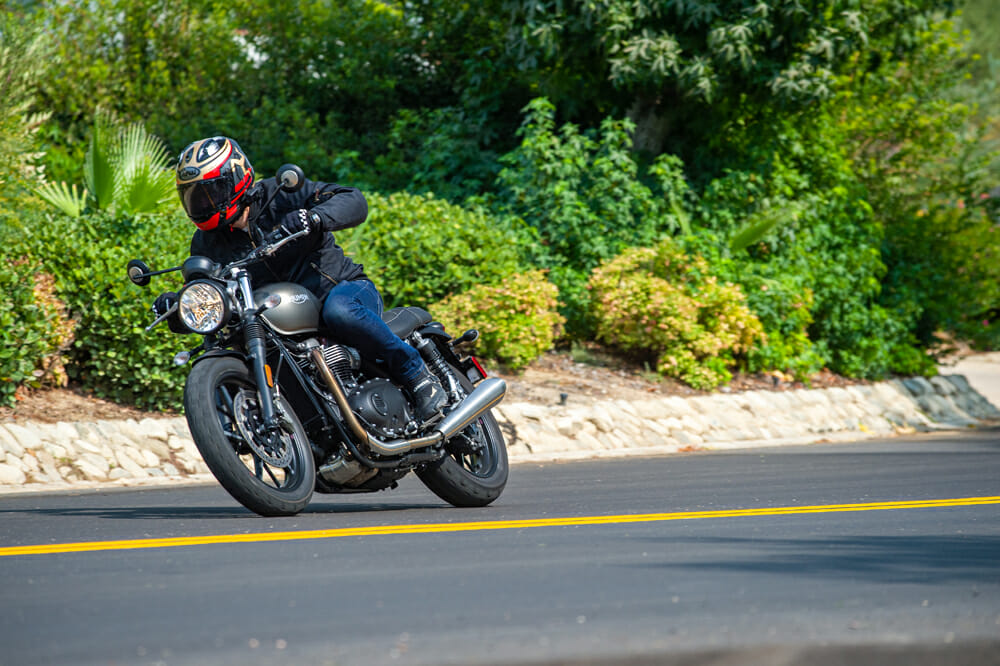 2020 Triumph Street Twin on Santiago Canyon Road