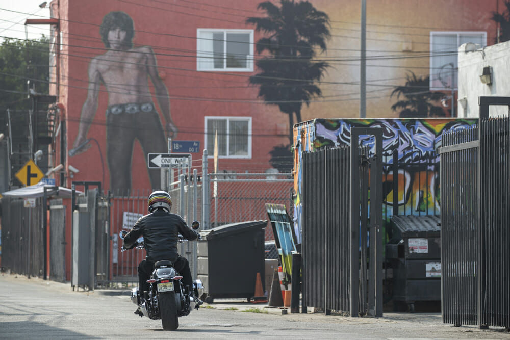 2021 BMW R 18 with Jim Morrison mural in background