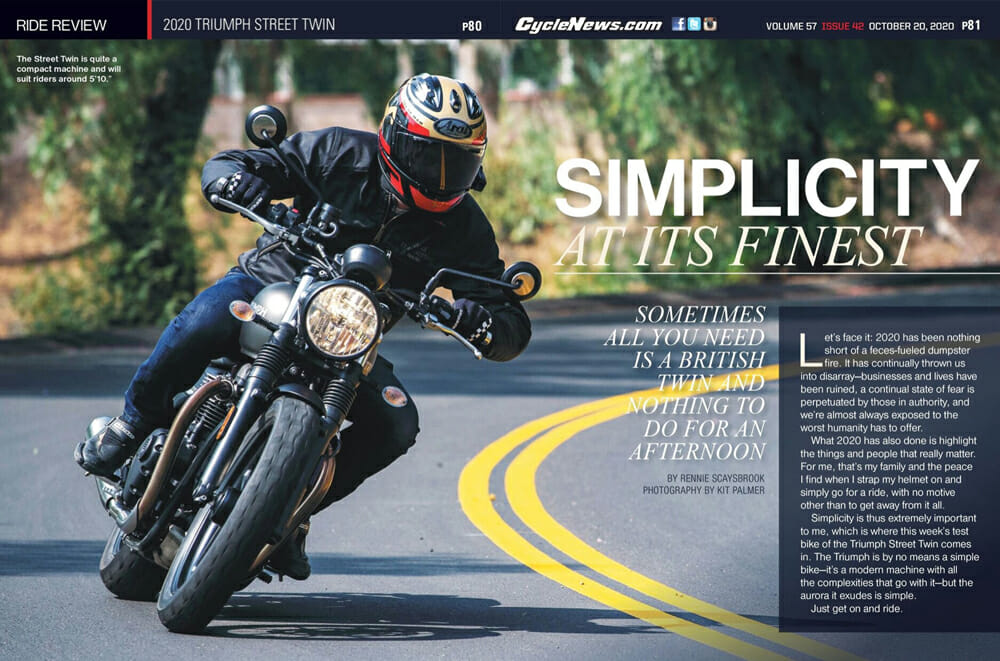 Cycle News 2020 Triumph Street Twin Review