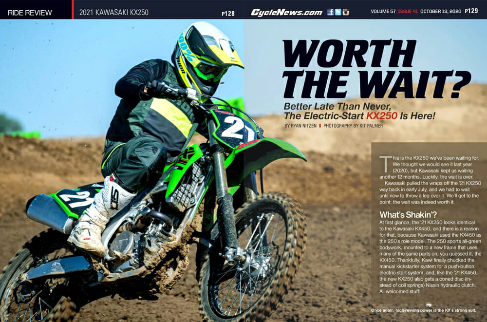 Cycle News Review 2021 Kawasaki KX250