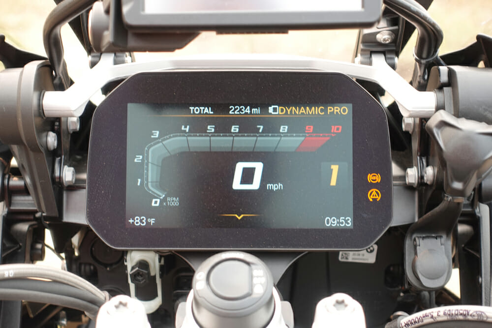 2020 BMW R 1250 GS dash