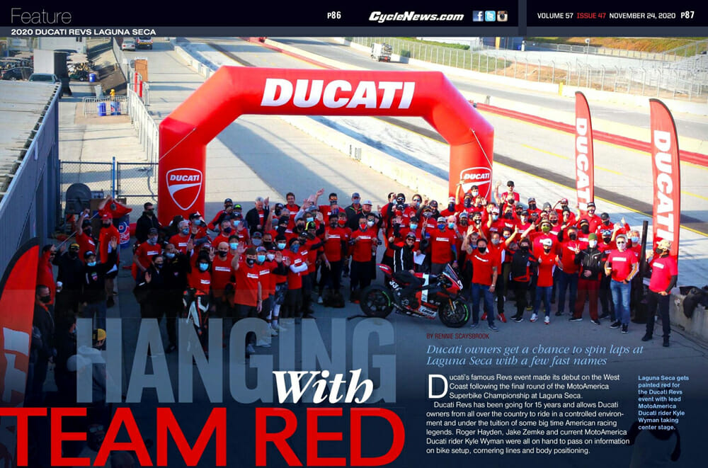 Cycle News Magazine at 2020 Ducati Revs Laguna Seca