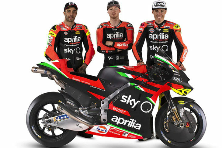 Aleix Espargaró, Lorenzo Savadori and Bradley Smith