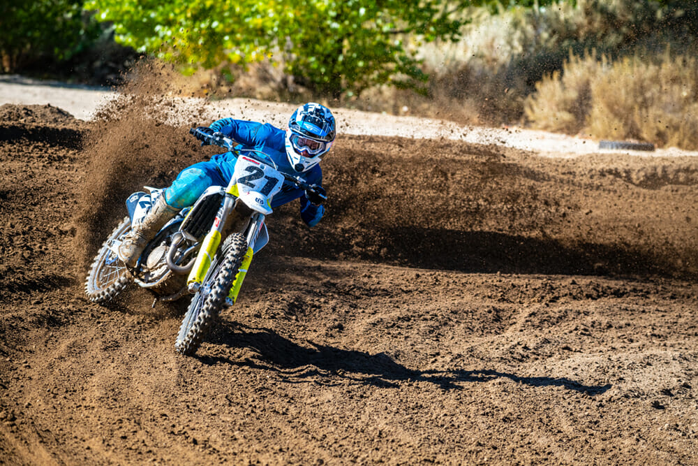 2021 Husqvarna FC 450 on the motocross track