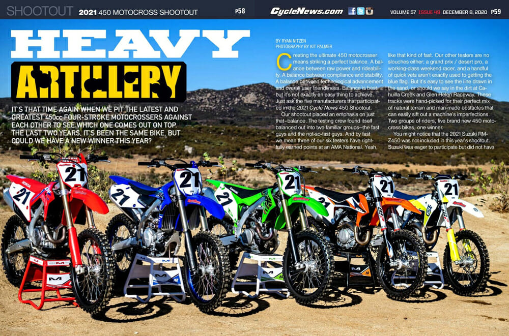 Cycle News 2021 450 Motocross Shootout