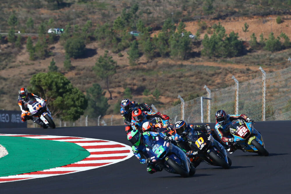 Enea Bastianini (33) Luca Marini (10) Sam Lowes (22)