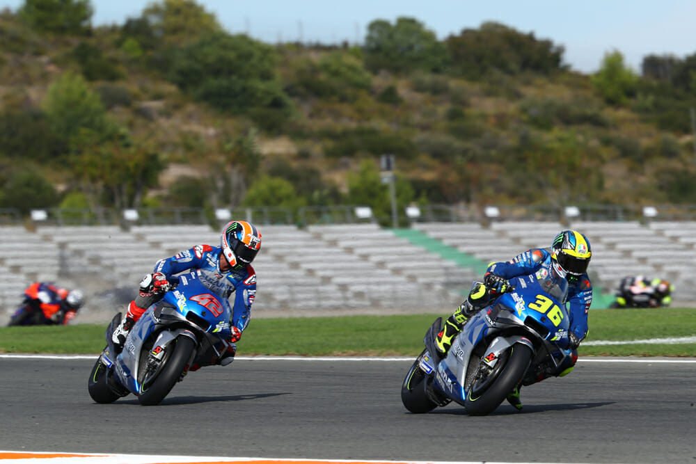 Joan Mir (36) and Alex Rins at 2020 MotoGP