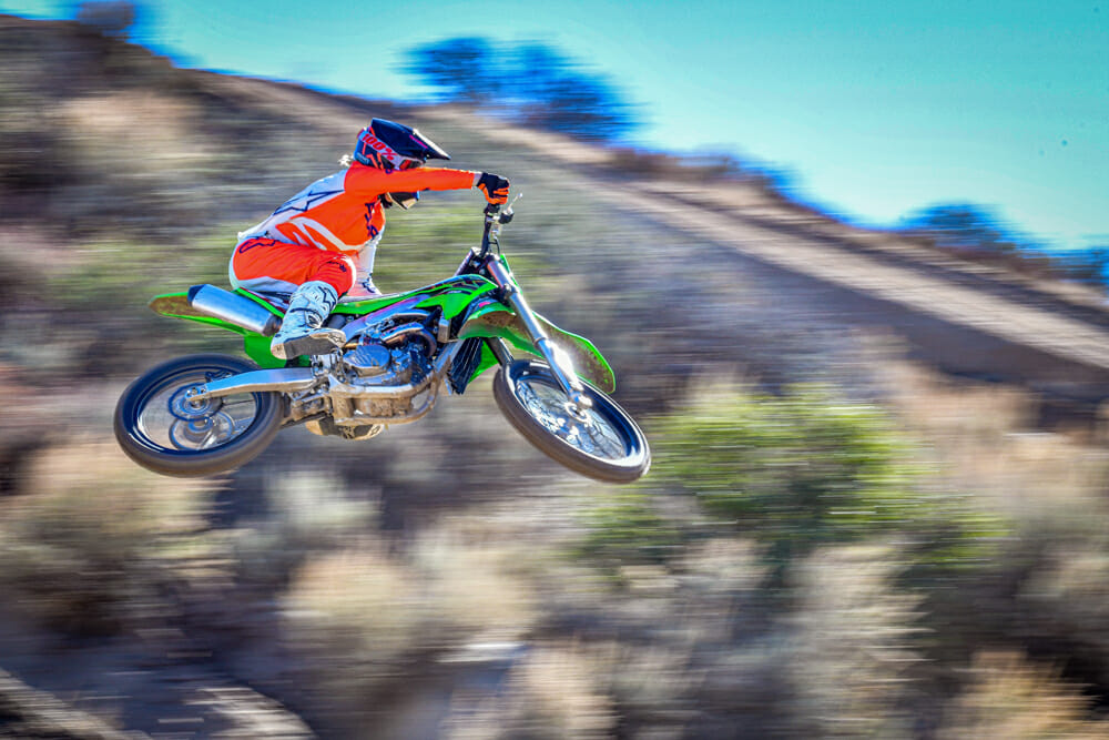 2021 Kawasaki KX250 jumping
